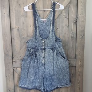Vintage Acid Wash Denim Romper
